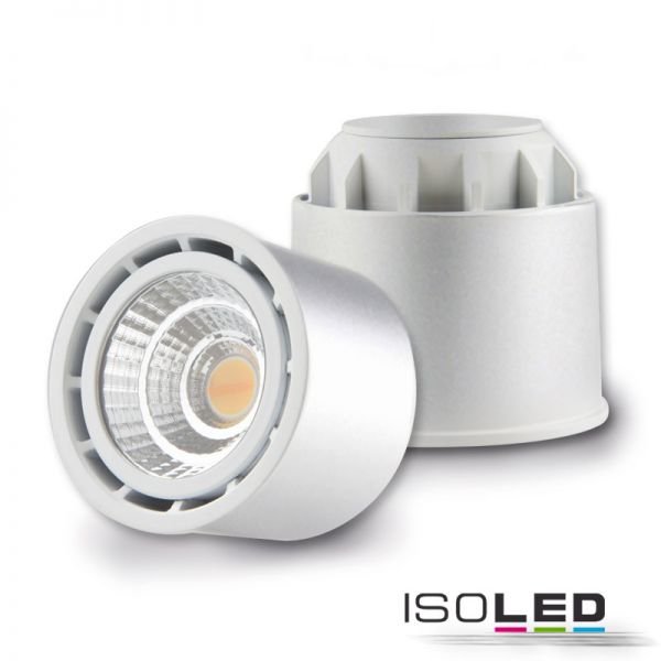 LED Spot SUNSET "GU10" 10W, silber, 45°, 2000-2800K, CRI99, externer Trafo, Dimm-to-warm