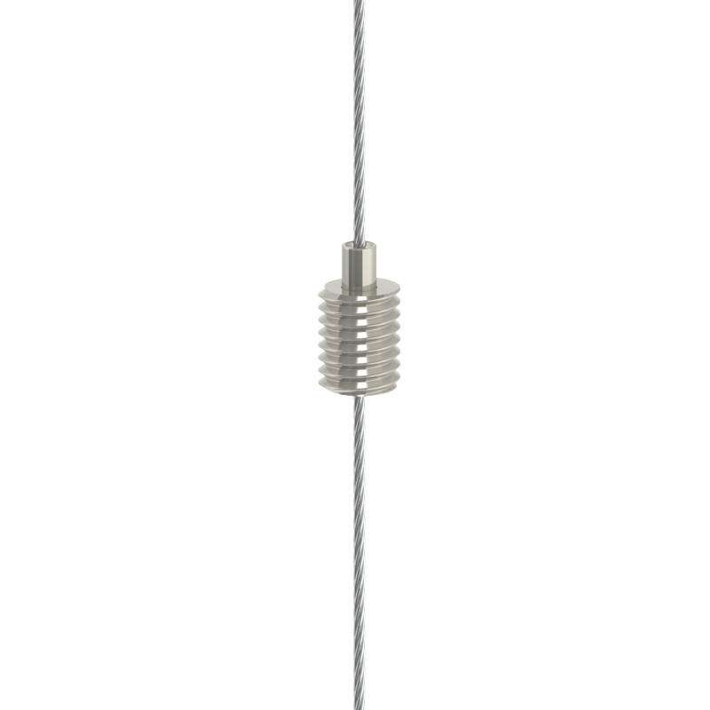 Drahtseilhalter Gripper 12 M8, vernickelt max. Seil Ø1,2mm