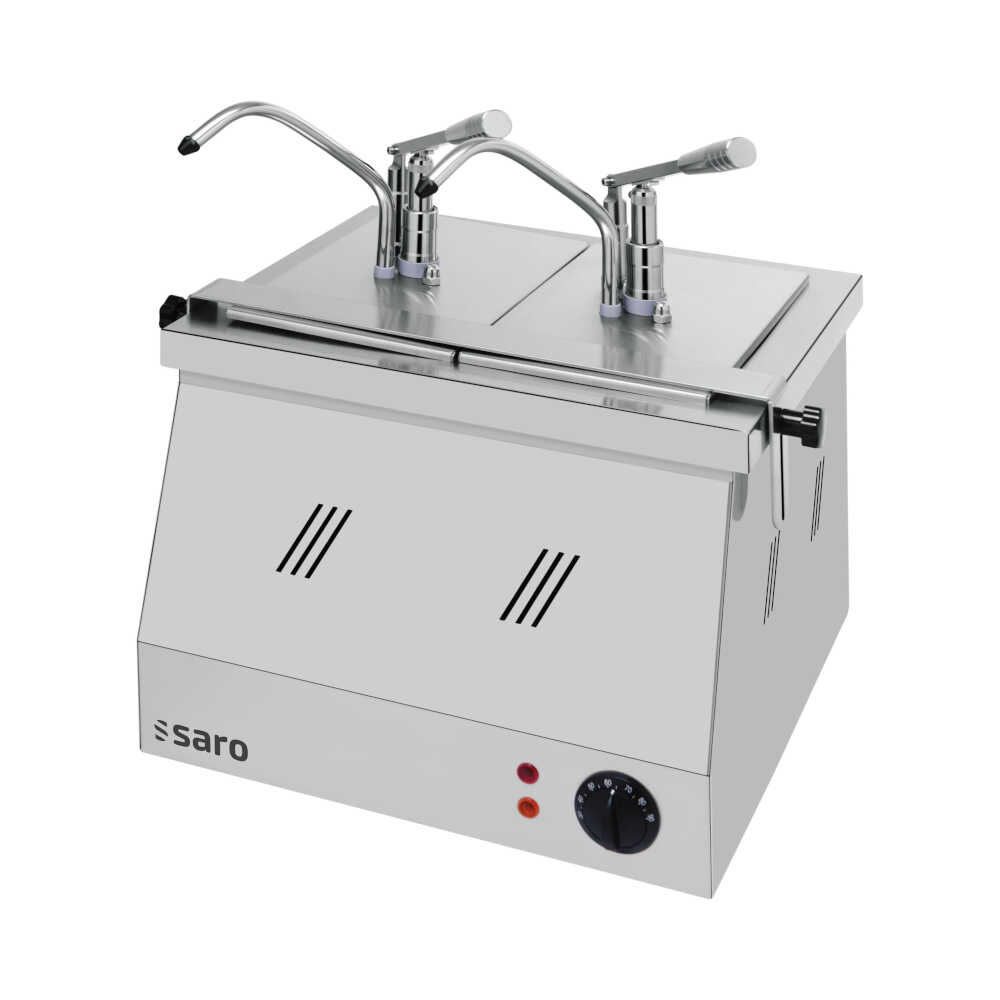 Saro Saucenspender BM-0214, 2x GN1/4-200, 2x 4,5Liter, im Wasserbad, 0,9KW/230V