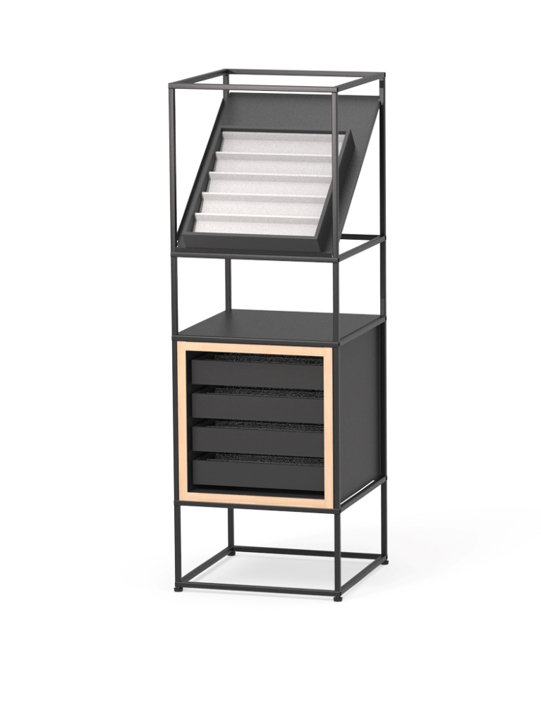 CAROLINE CR-SET SR-CD-ASM 04, Mittelraum-Möbel mit Schrägablagen 