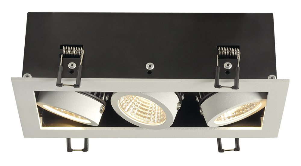 KADUX LED DL Set, mattweiss, 3x9W, 38°, 3000K, inkl. Treiber