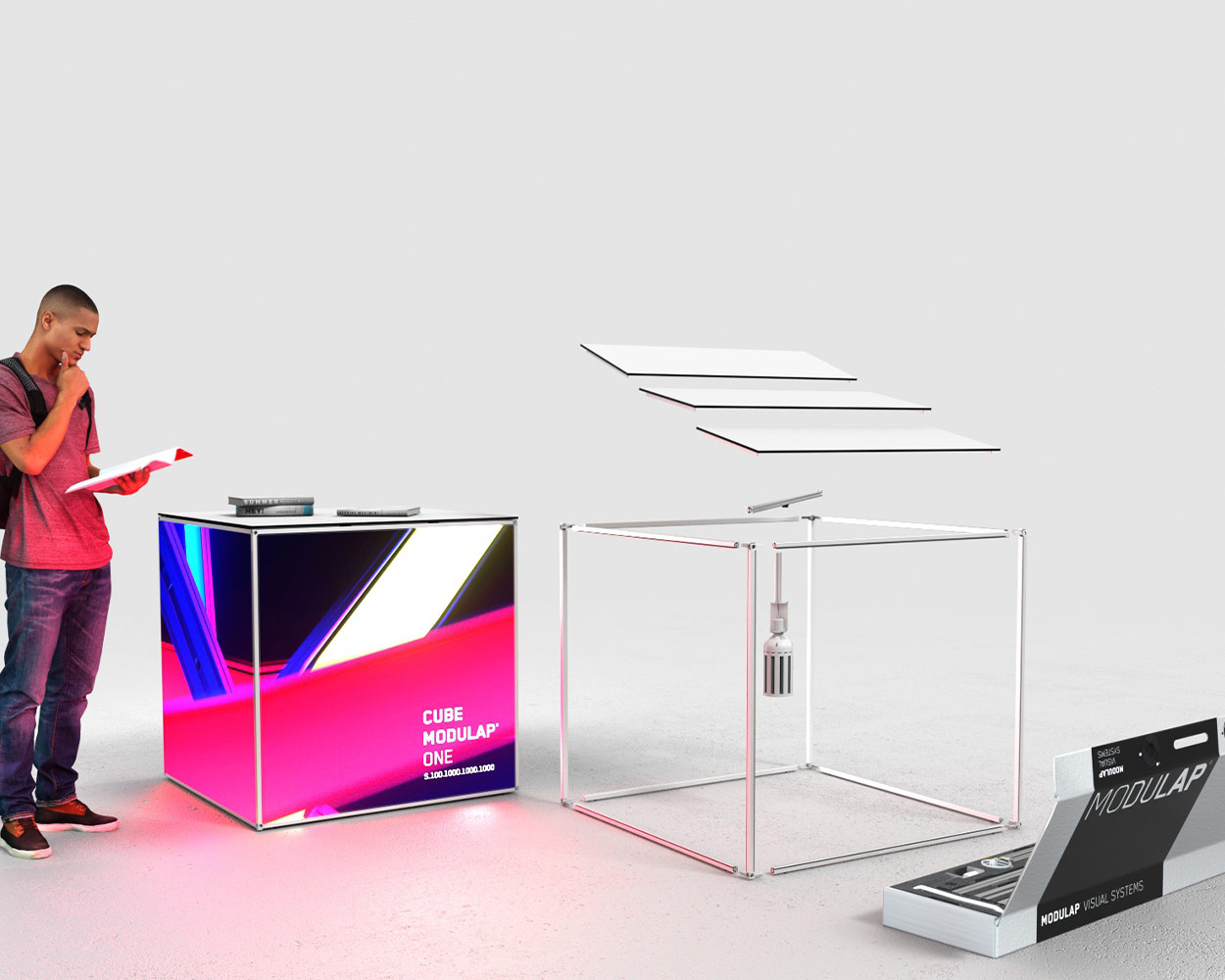 Modulap LED Cube beleuchtet - Gr. M