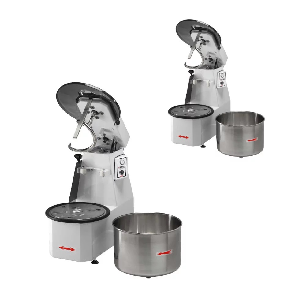 GMG Spiral-Teigknetmaschine 22 - 62 Liter / 18 - 50 kg, entnehmbarer Kessel, 400 V