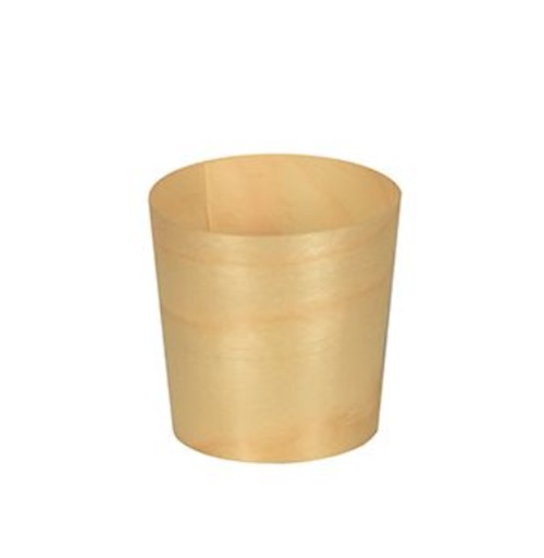Fingerfood-Schalen, Holz "pure" rund Ø 4,5 cm x 4,5 cm, VPE= 500 Stück (10x 50Stück)