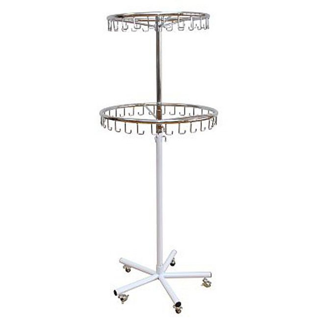 Rundständer mit 2 Ringen höhenverstellbar, Höhe 130 - 200cm