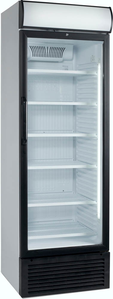 KBS Getränkekühlschrank FLK 365 - schwarz - mit Glas