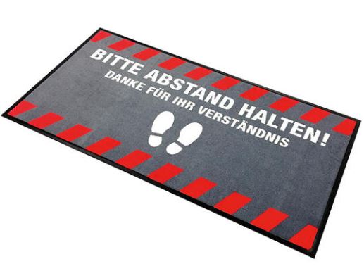 Hinweismatte „Abstand halten“