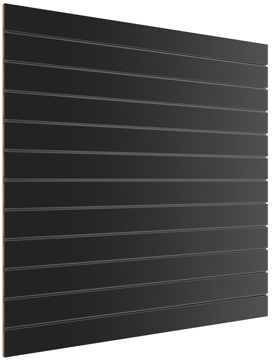 Spacewall light Lamellenwand Premium Schwarz inkl. Alu Schienen