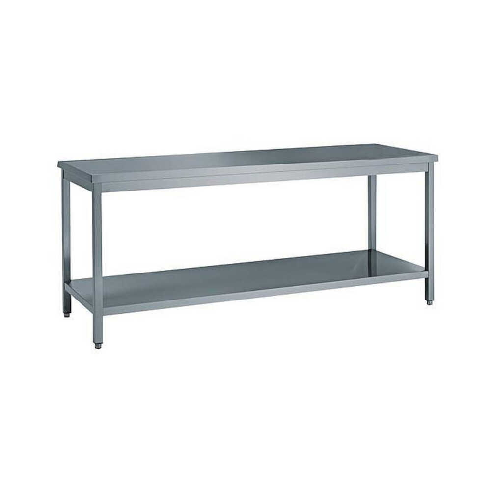 KBS Edelstahl Arbeitstisch PRO, ohne / mit Aufkantung, 600 mm Bautiefe