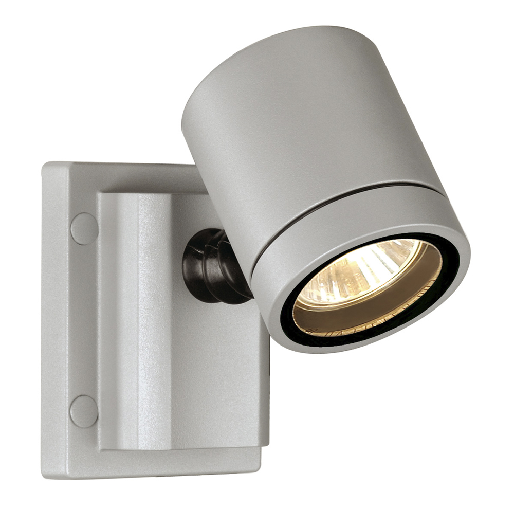 Wandleuchte NEW MYRA WALL, silbergrau, GU10, max. 50W, IP55