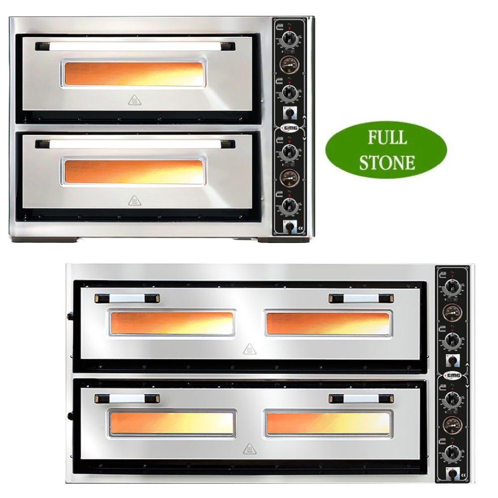 GMG Pizzaofen Serie Classic LUX, Vollschamott, für 8-12 Pizzen à Ø 33cm, 2 Backkammern, 400V