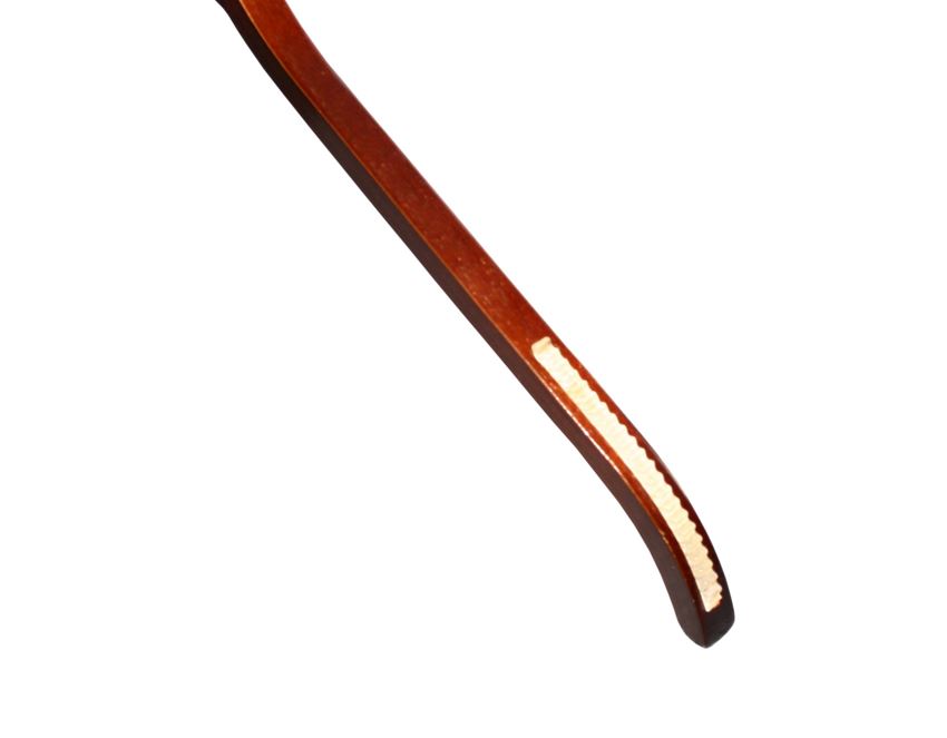 Schichtholzbügel braun ohne Steg mit Gummierung 42 cm
