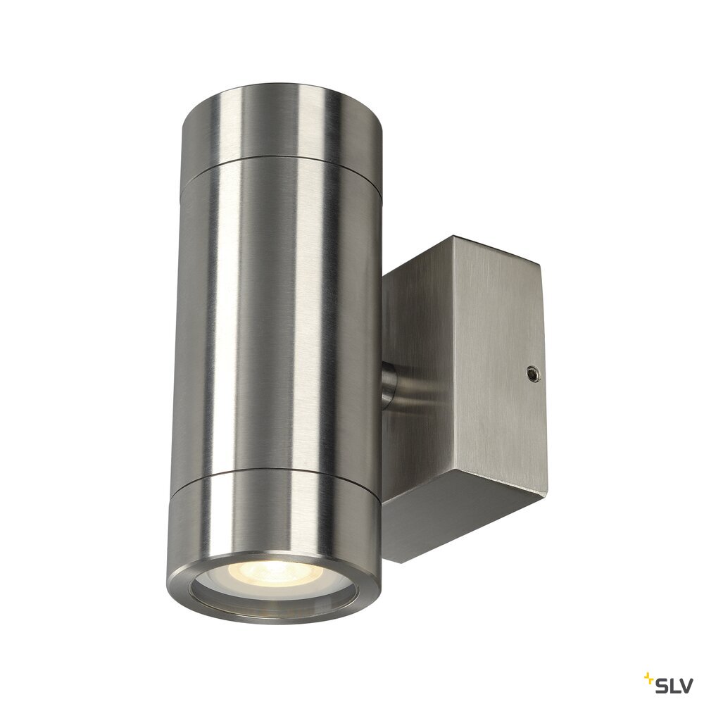 ASTINA STEEL, Outdoor Wandleuchte, QPAR51, IP44, rund, edelstahl 304, max. 70W