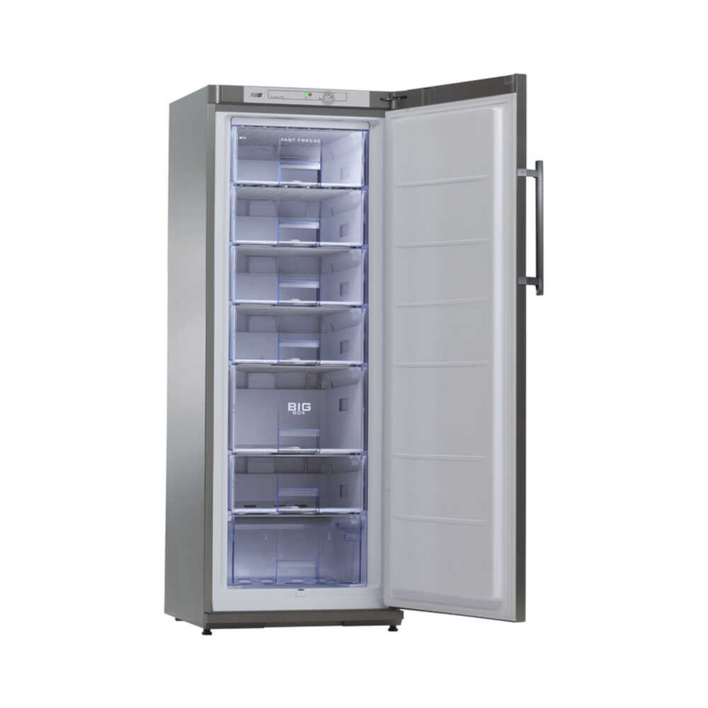 KBS Tiefkühlschrank mit Volltür TK 311 silver, stille Kühlung, 232 Liter