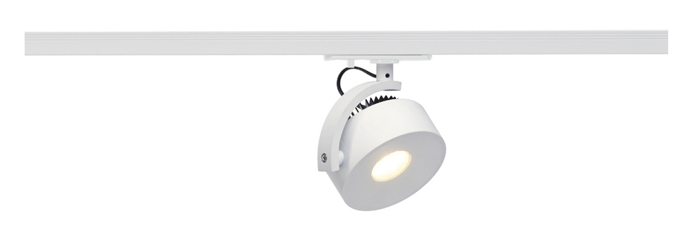KALU TRACK LEDDISK Spot für 1-Phasen-Hochvolt-Stromschienen, weiß, 3000K, inkl. 1-Phasen-Adapter