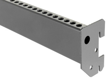 Trageschiene 50×20 mm gelocht, aus Stahlrohrprofil 50×20 mm