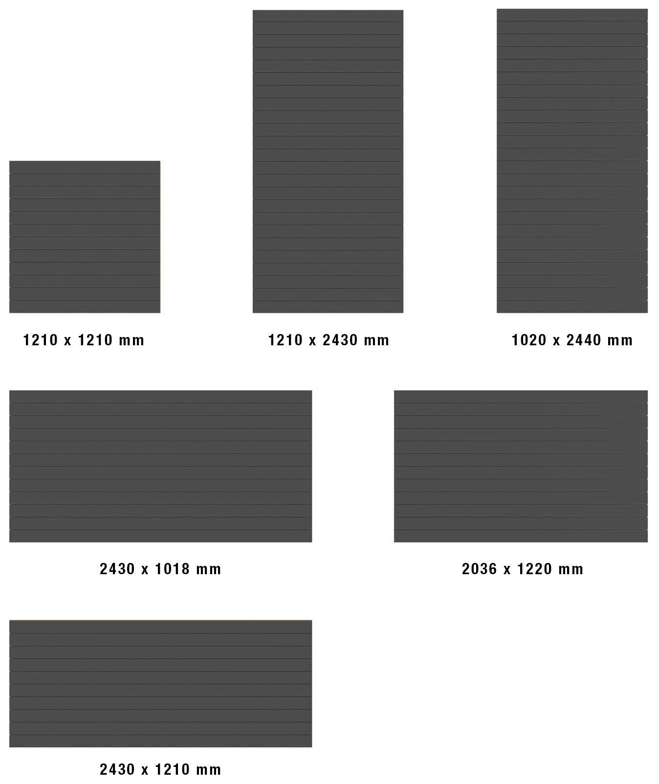 Spacewall light Lamellenwand Anthrazit inkl. Alu Schienen