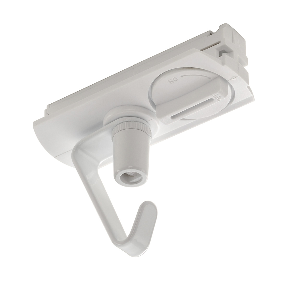 Adapter für 1-Phasen-Hochvolt-Schiene, weiß, elektrisch, mit Haken