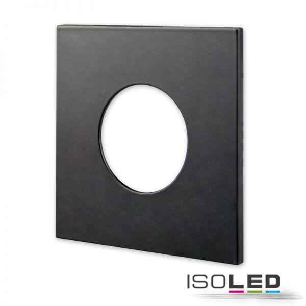 Cover Aluminium eckig schwarz matt für Einbaustrahler Sys-68