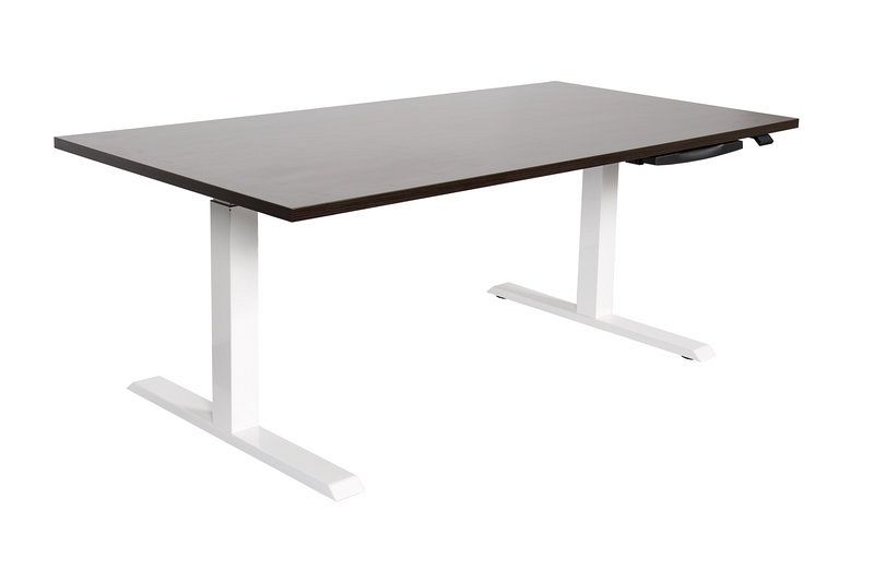 Höhenverstellbarer Schreibtisch extra Hub Gestell Stahl weiß