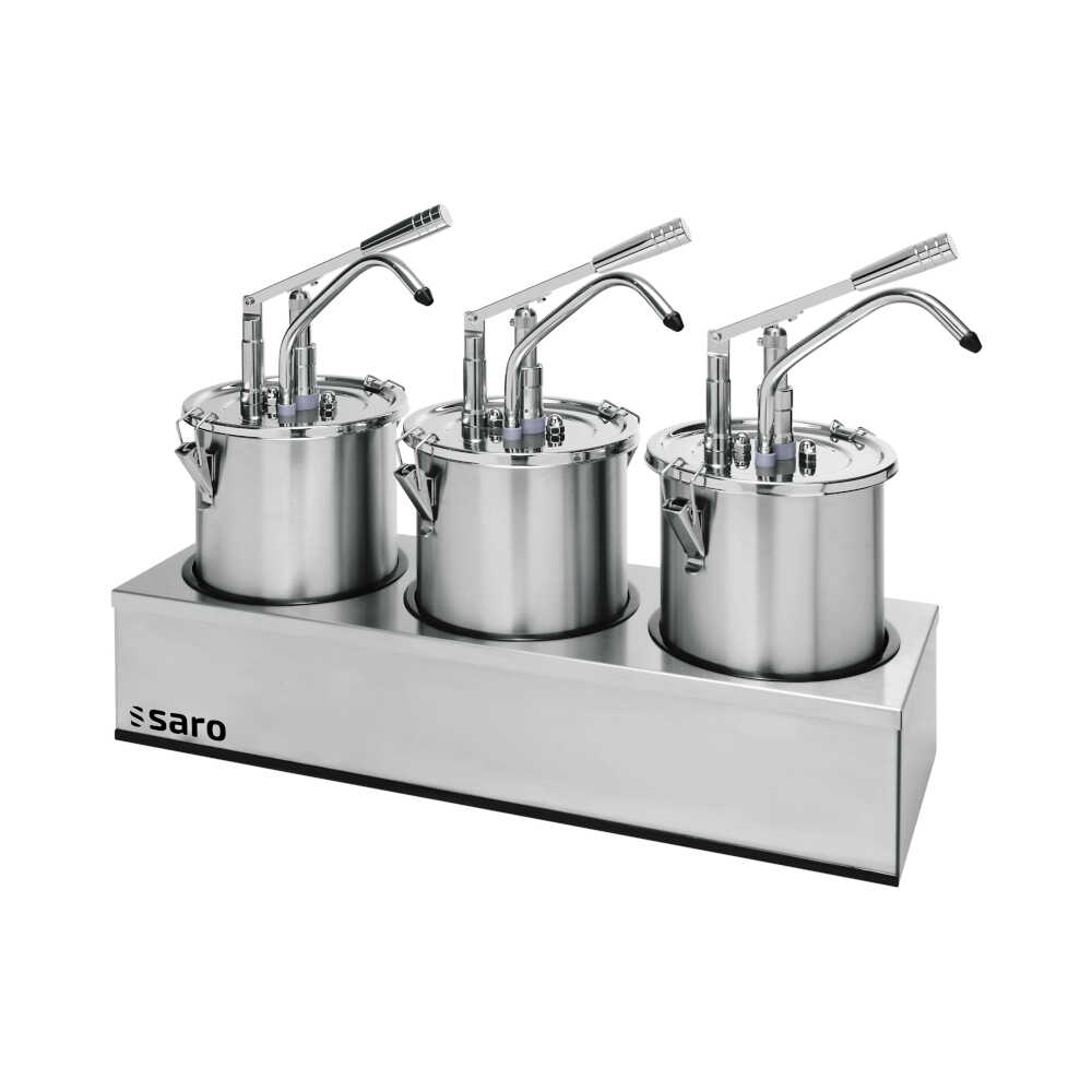 Saro Saucenspender PD-003, 3x 4,5 Liter, Edelstahl-Chrom