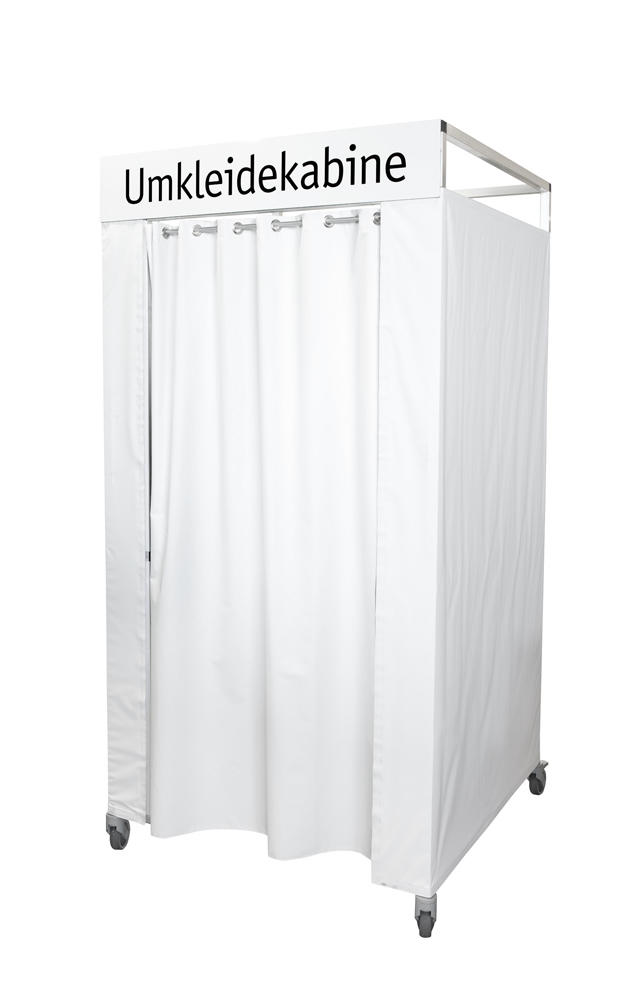 Mobile Umkleidekabine Aluminium 1,1 m breit und 2,2 m hoch
