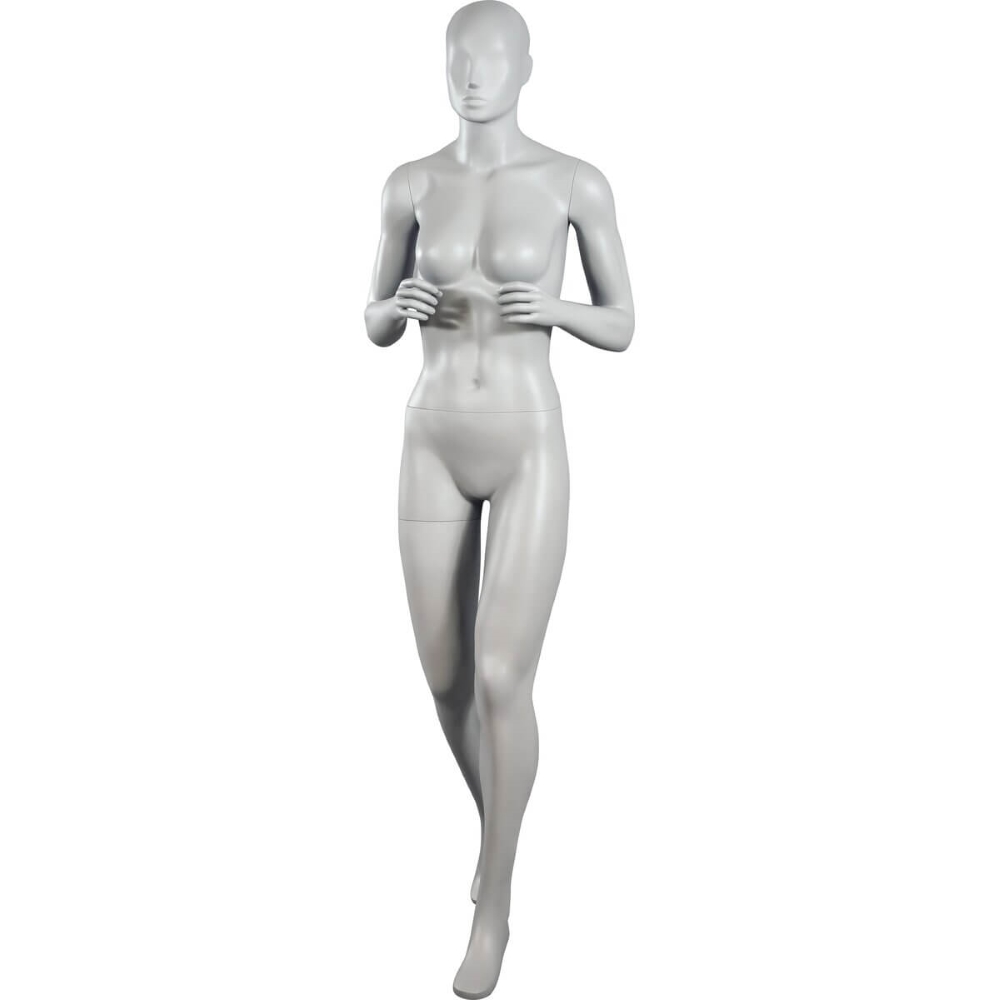 Penther Damen Schaufensterpuppe, athletische Figur, Rucksackträgerin, magnetische Armhalterung