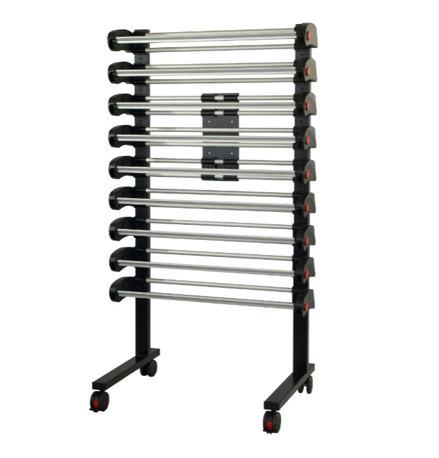 Multi-Vario Ständer, fahrbar mit 9 Abrollern