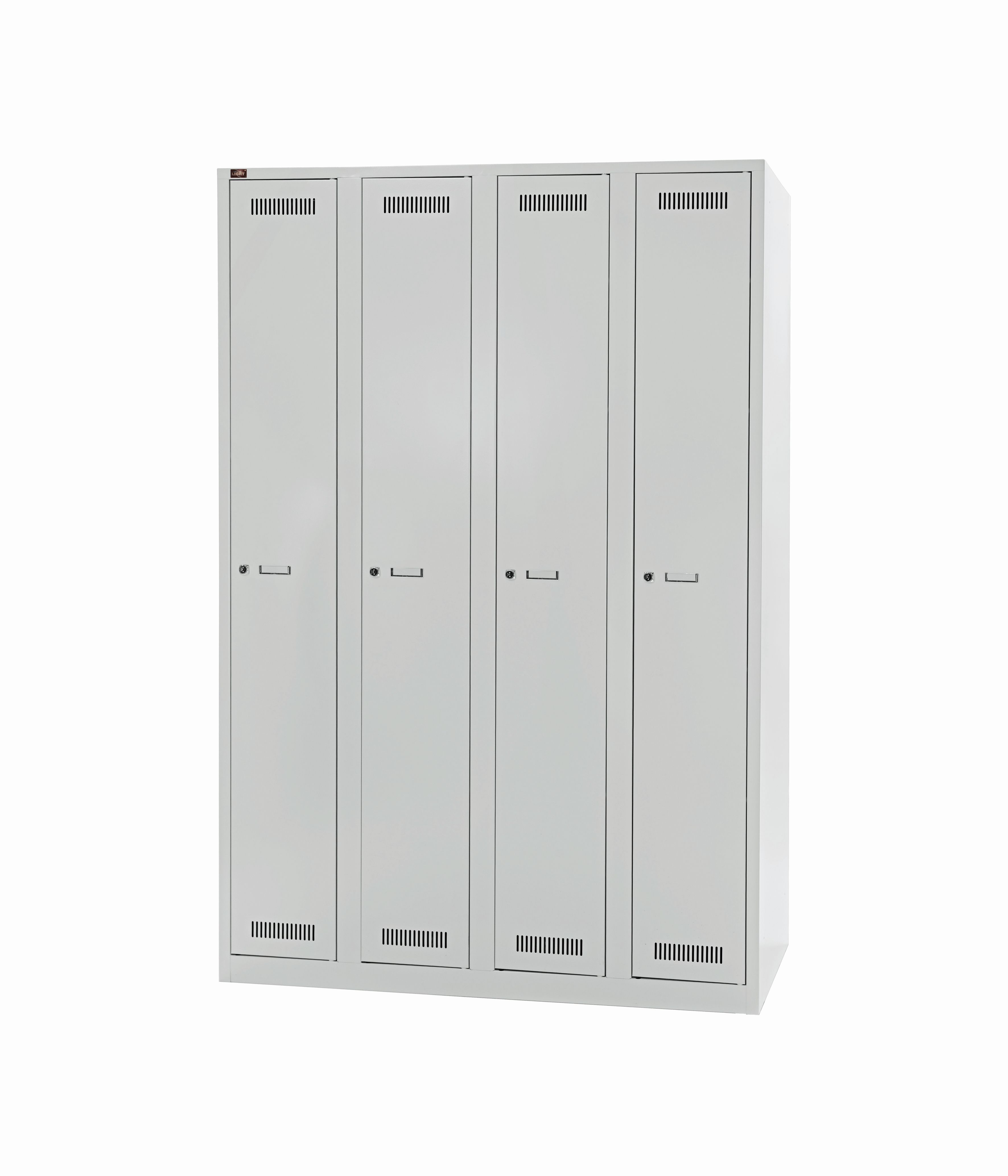 Bisley Garderobenschrank LIGHT 4 Abteile - je 1 Fach Abteilbreite 30cm