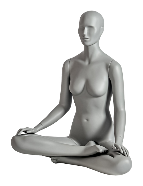 Schaufensterpuppe weiblich Yoga sitzend IF39