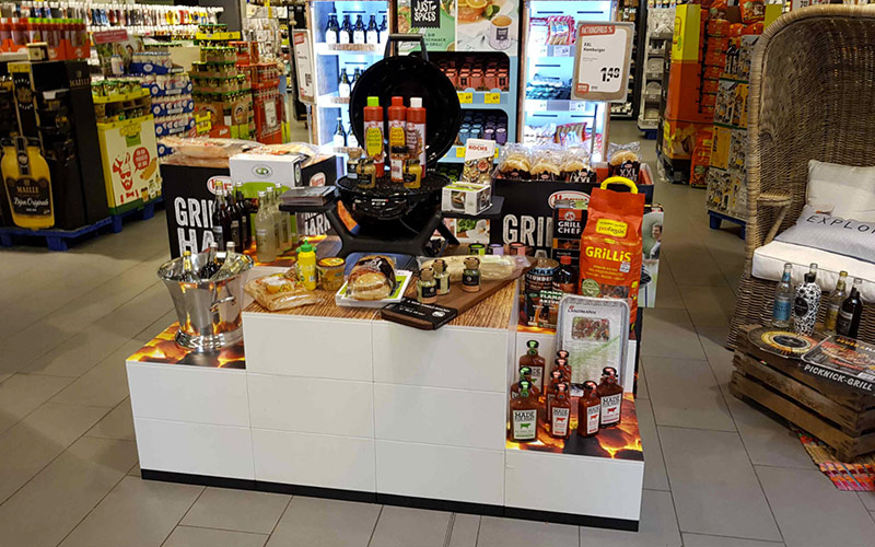 POS Display mit Podesten