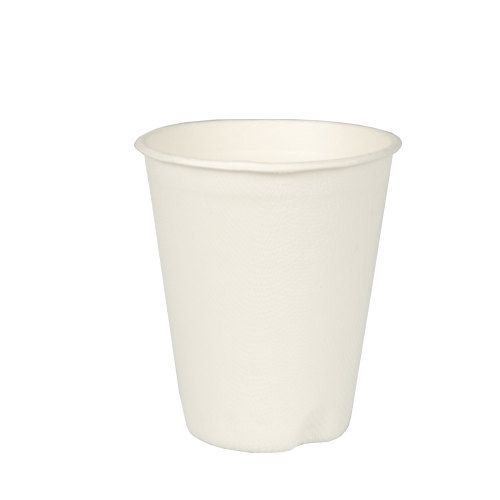 Zuckerrohr Becher für Heißgetränke, "pure" 0,2 l Ø 8 cm x 9,1 cm weiß, VPE= 120 Stück (10x 12)