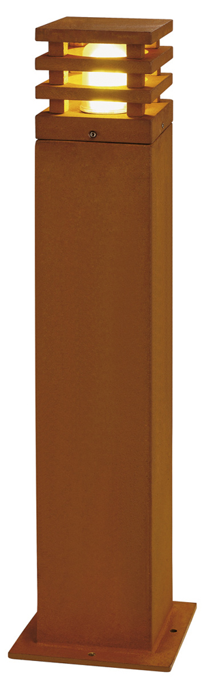 RUSTY SQUARE 70 Aussenleuchte, eisen gerostet, E27 ESL, max. 11W, IP55