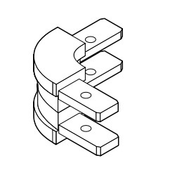 Eckverbinder 2-teilig