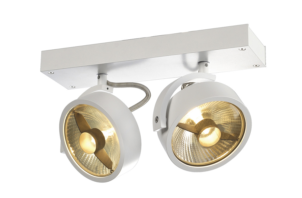 KALU 2 QPAR Deckenleuchte, mattweiss, ES111, max. 2x75W