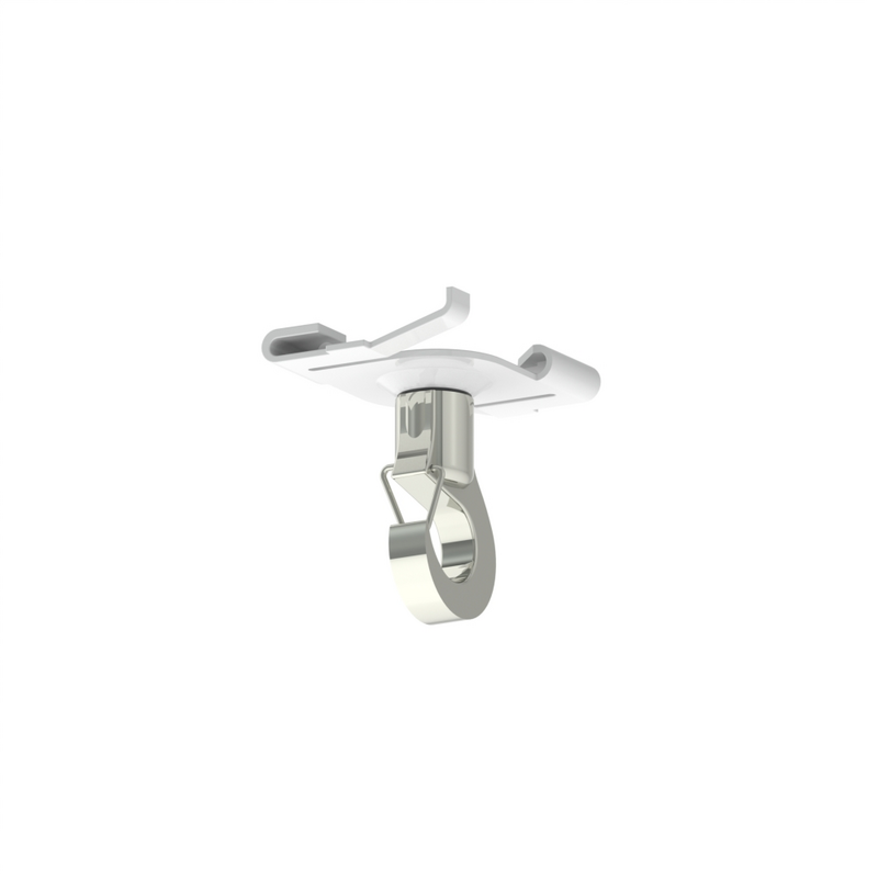 Deckenclip (ähnlich Caddy-Clip) für OWA-, Rasterdecken mit Sicherungshaken