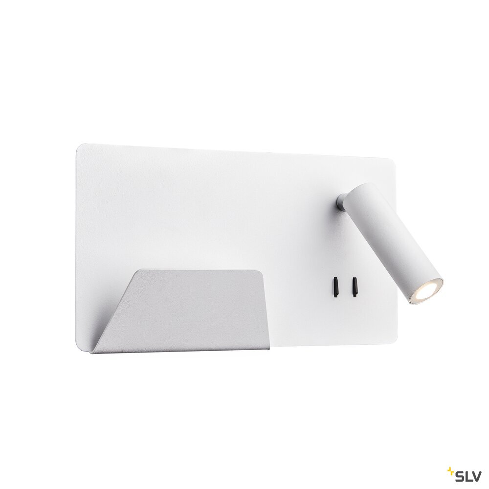 SOMNILA SPOT, Indoor LED Wandaufbauleuchte 3000K Version links inkl. USB Anschluss