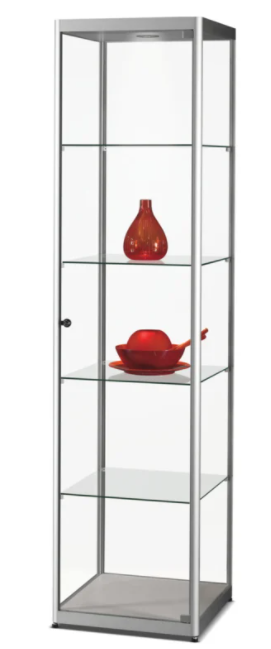 Verkaufsvitrine 50x50x200cm mit LED-Beleuchtung