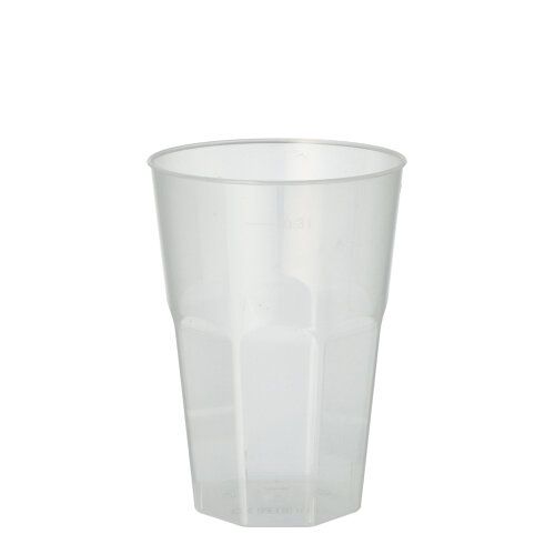 Mehrweg Plastikbecher für Caipirinha, PP 0,3 l Ø 8 cm x 11 cm transluzent unzerbrechlich, VPE= 450 Stück (15x30)