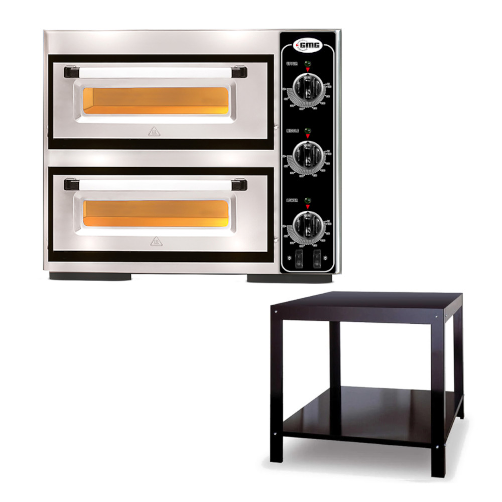GMG Pizzaofen PF 5050DE3, 2 Kammern für je 4 Pizzen à Ø 25 cm, 6,0 kW/400 V