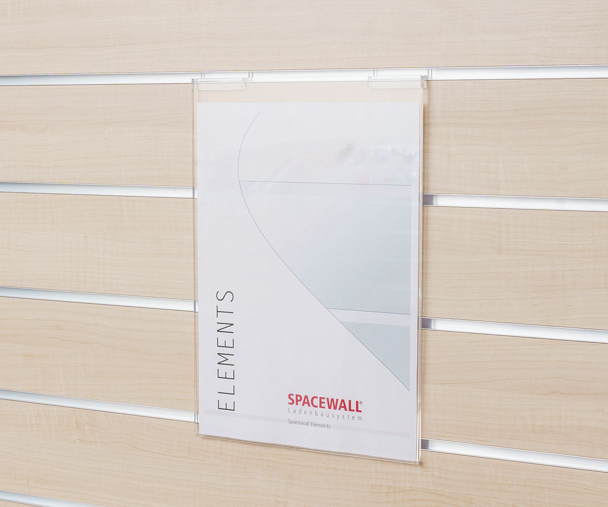 Spacewall Plakathalter DIN A4 - Kunststoff handgefertigt klar