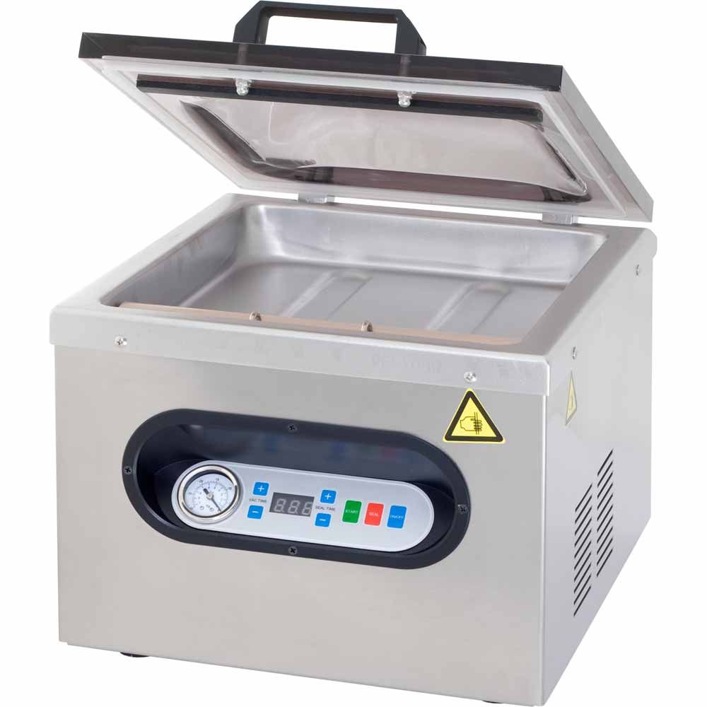 Kammer-Vakuumiergerät mit digitaler Steuerung, max. Siegelbreite 290mm, 630W / 230V