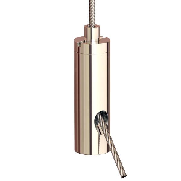 Drahtseilhalter Gripper 15 SE M4i, vernickelt, max. Seil Ø1,5 mm