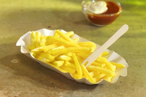 Essen, Pommes, Ketchup, Präsentation des Essens