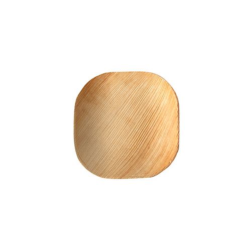 Teller aus Palmblatt "pure" eckig 10 x 10 cm, VPE= 250 Stück (10x 25)