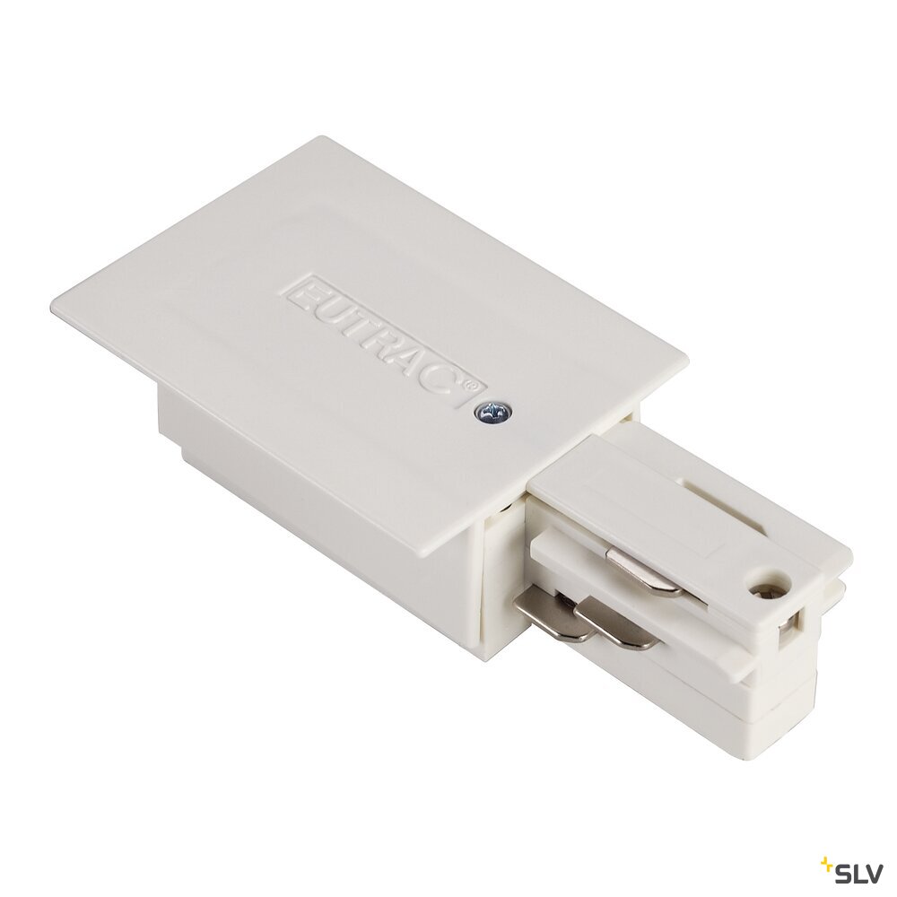 EUTRAC Einspeiser für 3-Phasen-Hochvolt-Einbauschienen, weiß, Erde rechts