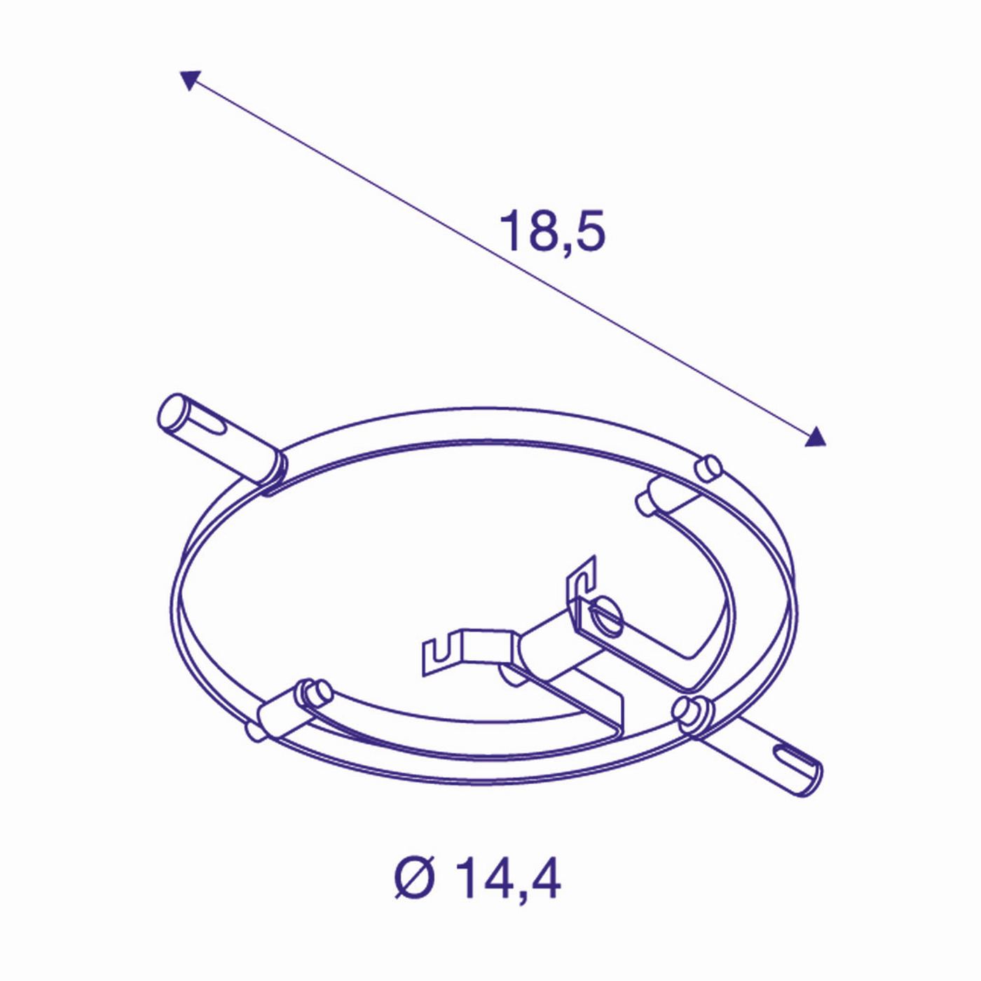 QRB, Seilleuchte für TENSEO Niedervolt-Seilsystem, QR111, weiß, schwenkbar