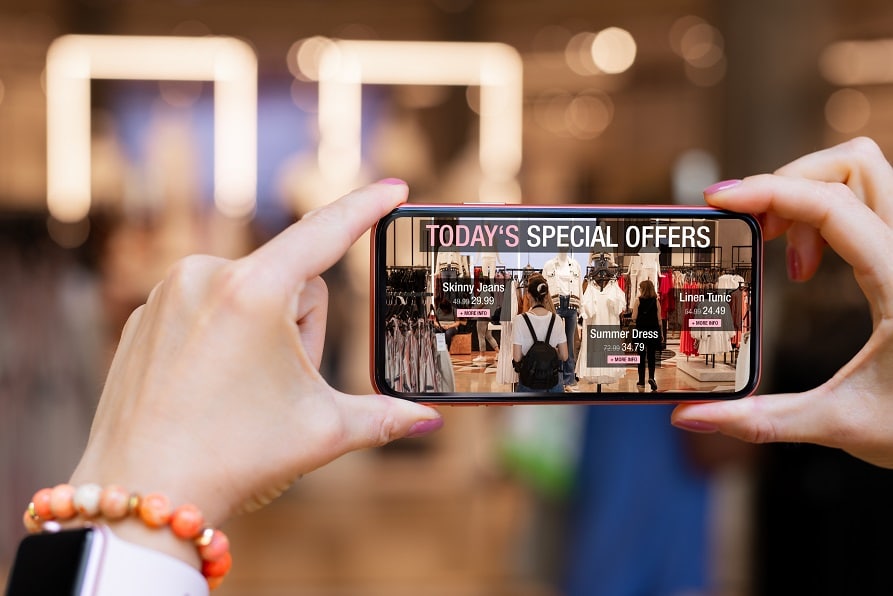 Augmented Reality App im Einkaufsgeschäft